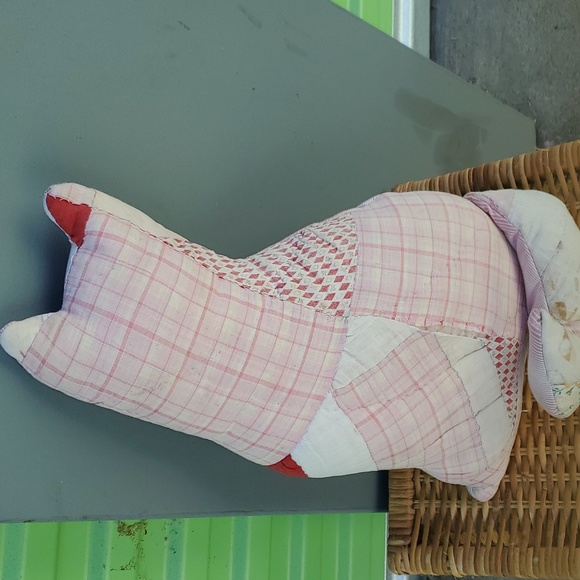 VINTAGE Handmade Patchwork cat  Pillow - Picture 6 of 9